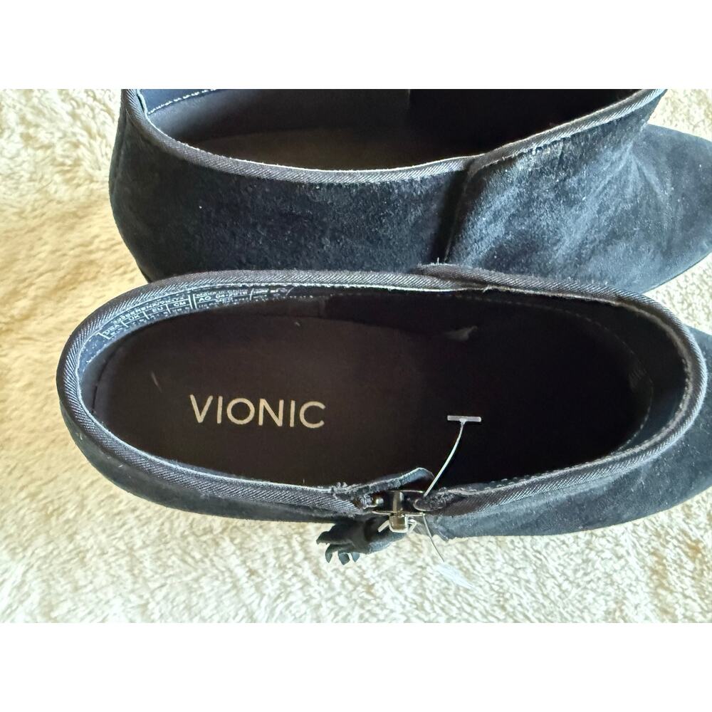 Vionic Serena Boots Bootie Size 9.5 Black Suede - Picture 3 of 7